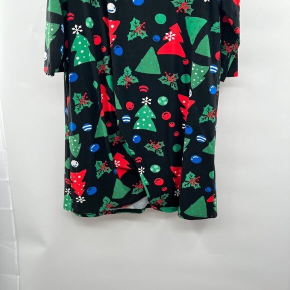 Dress Works Women's Christmas Print 3/4 Sleeve Shift Dress Black/Multi Medium - Picture 6 of 9
